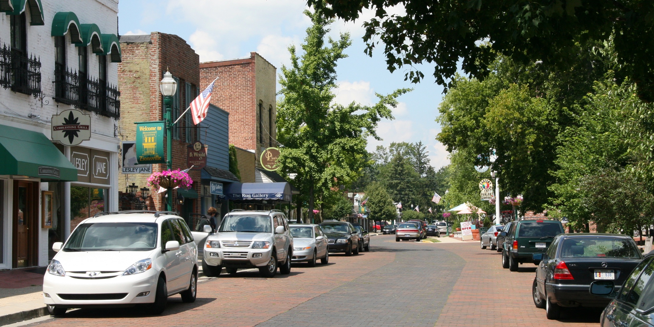 Main Street in Zionsville, Indiana